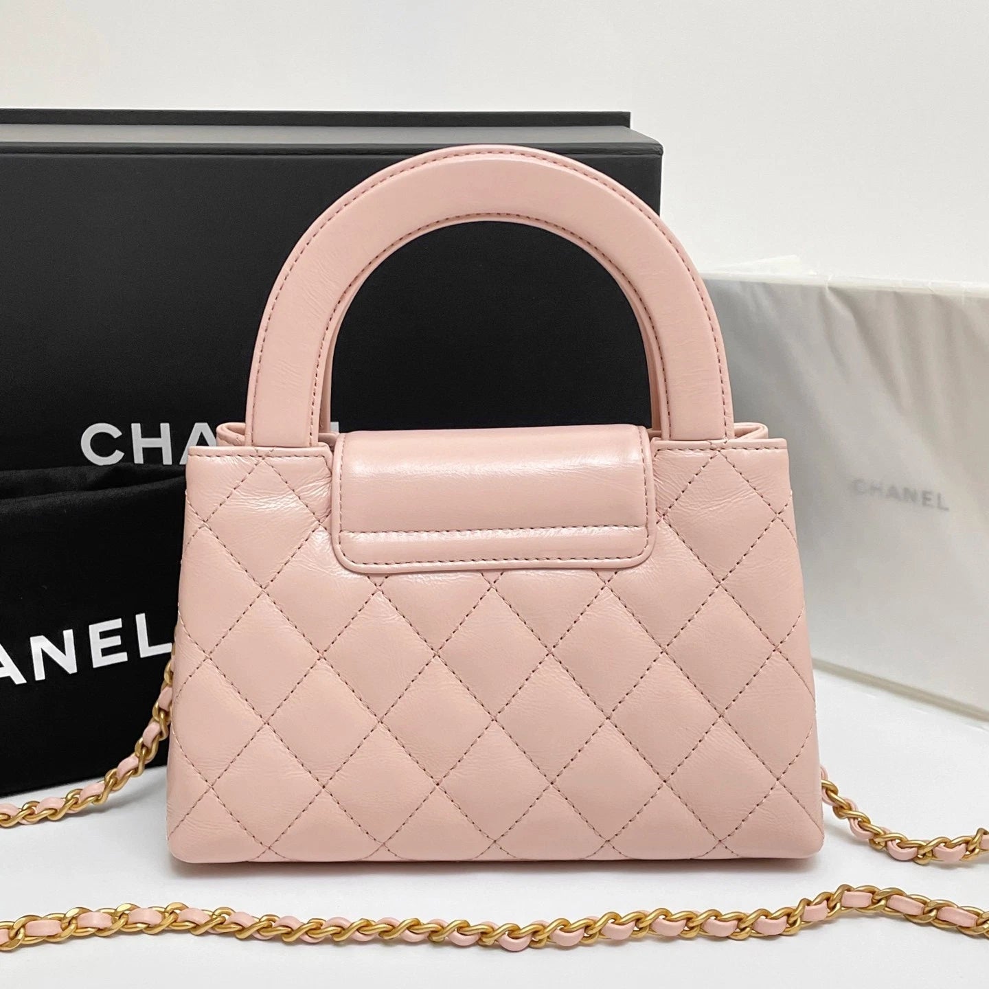 CHANEL Kelly Mini Shopping Pink Shiny