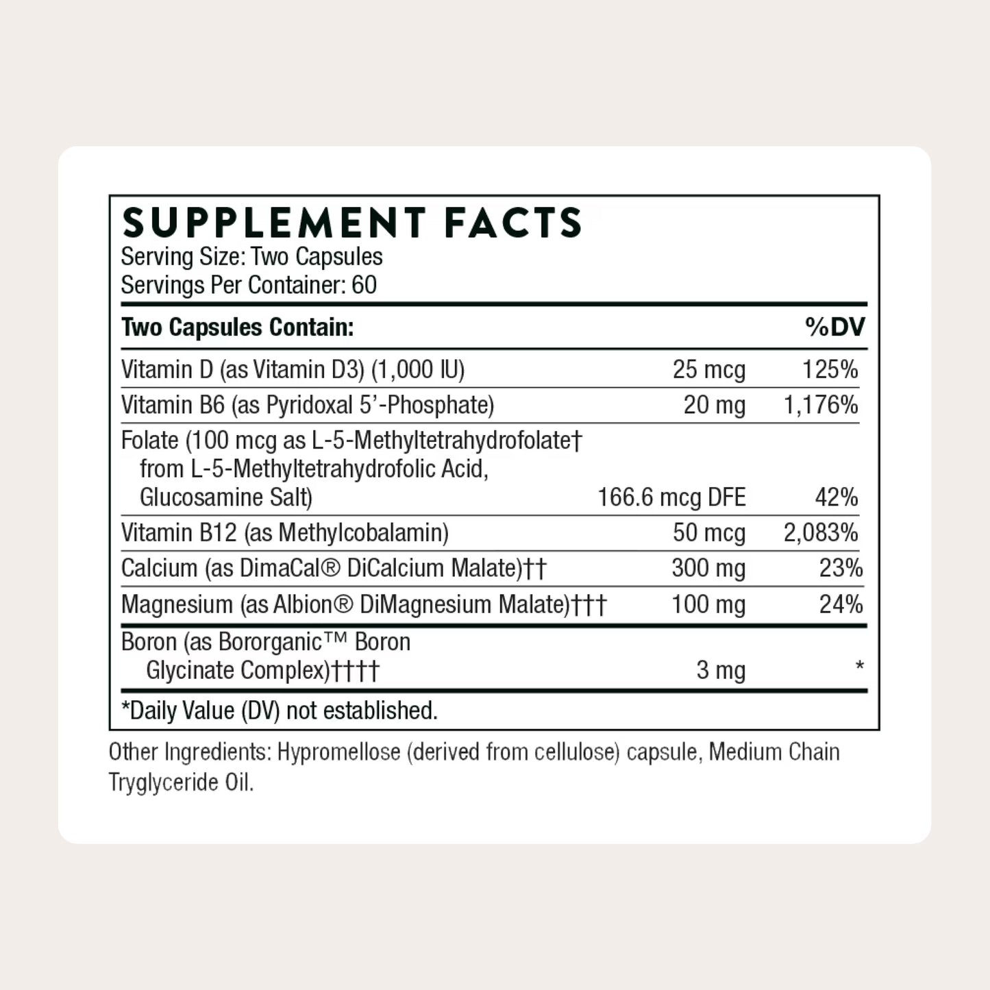 THORNE - Advanced Bone Support - (Formerly Oscap) - Bone Health Supplement with Calcium and Vitamin D* - 120 Capsules