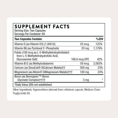 THORNE - Advanced Bone Support - (Formerly Oscap) - Bone Health Supplement with Calcium and Vitamin D* - 120 Capsules