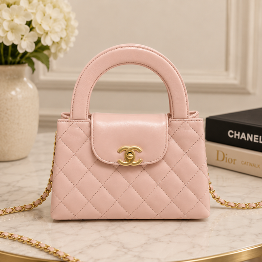 CHANEL Kelly Mini Shopping Pink Shiny