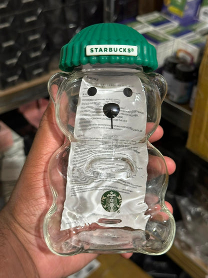 Glass Starbucks Bearista Bear Cold Cup Holiday Limited Edition New