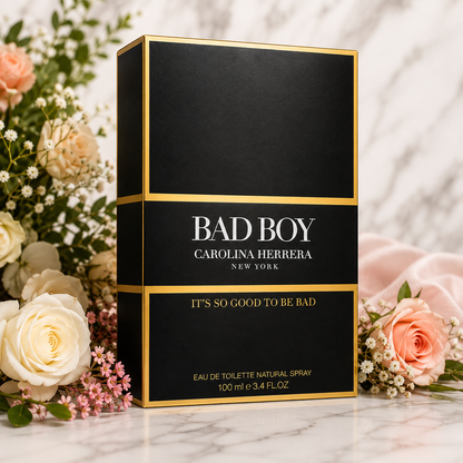 Carolina Herrera Bad Boy Eau de Toilette Cologne for Men, 3.4 oz Spray