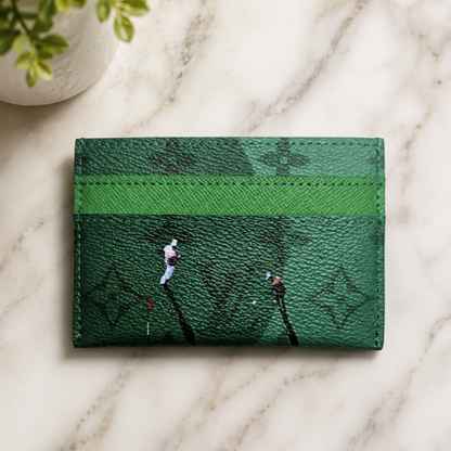 Louis Vuitton Golf Double Card Holder Green Monogram