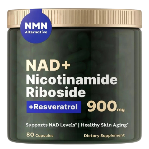 NAD+ Supplement for Anti-Aging Energy Focus & Nicotinamide Riboside Resveratrol