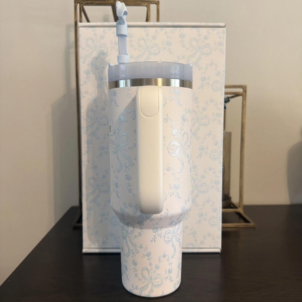 Stanley x LoveShack Fancy Winter Ice Blue Bow Coquette 40oz