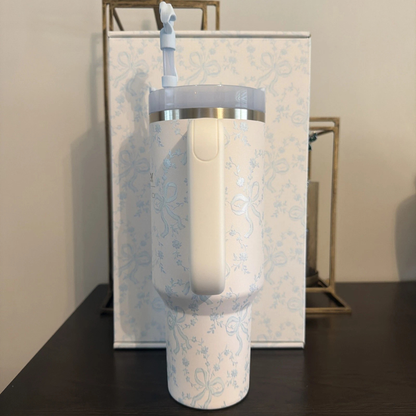 Stanley x LoveShack Fancy Winter Ice Blue Bow Coquette 40oz