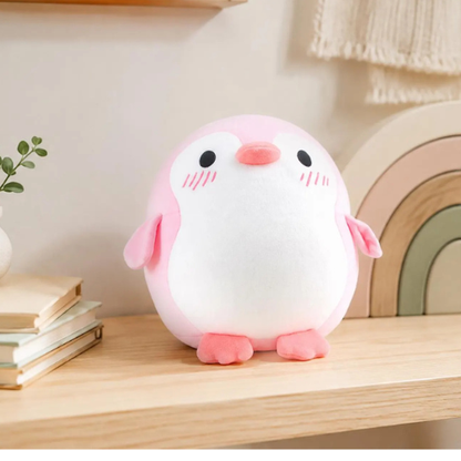 Soft Pink Plush Penguin Toy | Cozy Stuffed Animal Companion (20cm, 28cm)