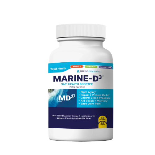 Marine Essentials | Marine-D3 | Anti-Aging | Omega-3 | 1 Bottle (60 Capsules)