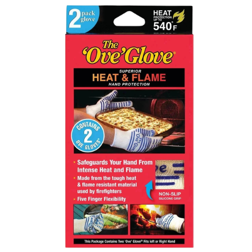 The Ove Glove 2-Pack - Oven Mitts - Superior Hand Protection from Heat and Flame