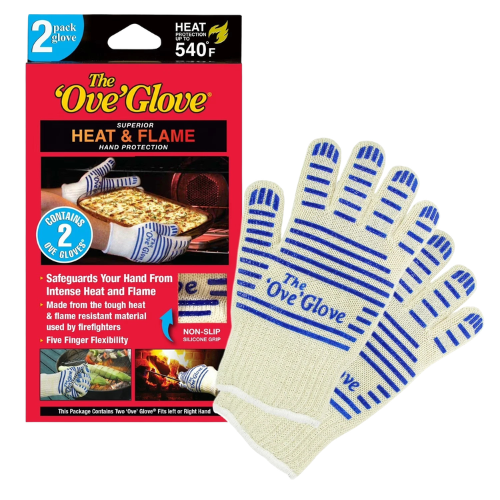 The Ove Glove 2-Pack - Oven Mitts - Superior Hand Protection from Heat and Flame