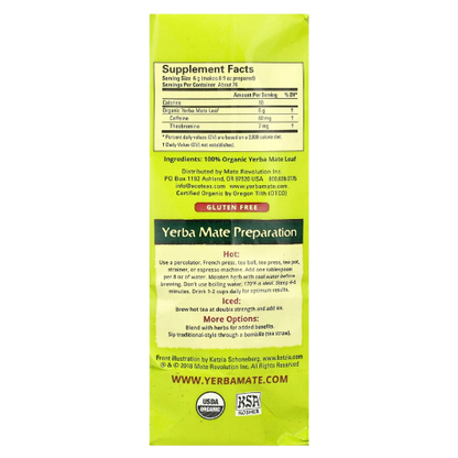 Loose Yerba Mate, Green Energy, Unsmoked, 16 oz (454 g)