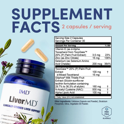 Advanced Liver Support Supplement with Milk Thistle & Antioxidants | Healthy Liver Function & Daily Detox Wellness Capsules