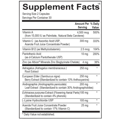 Immune Support Supplement for Daily Wellness & Healthy Immune Function | Herbal Defense Capsules (60 Count)