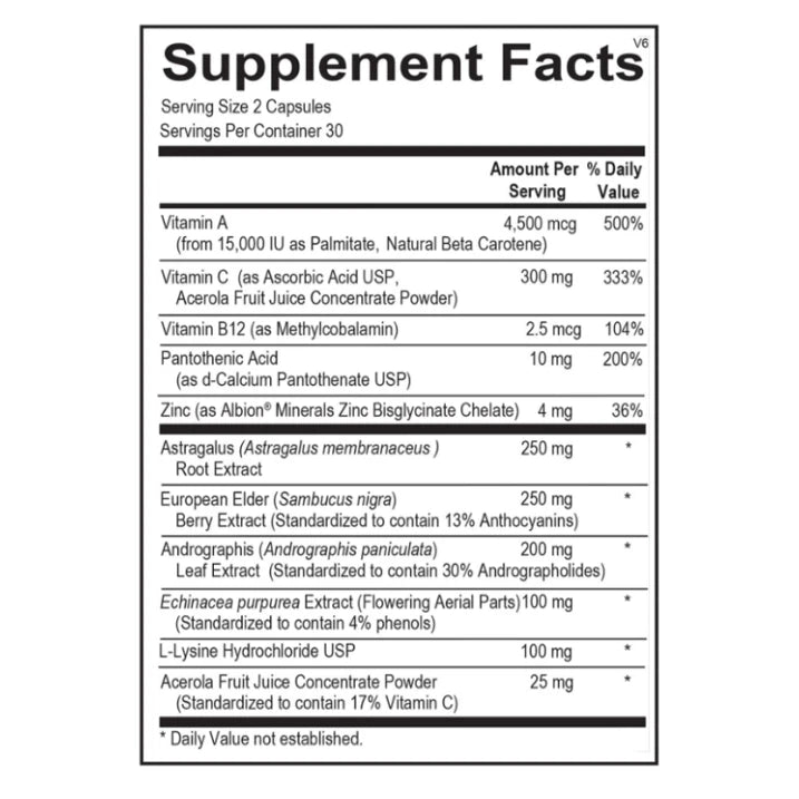 2 Pack Viracid Immune Support Capsules 120 Count Dietary Supplement