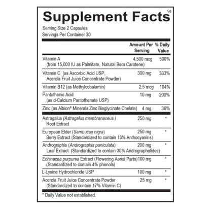 2 Pack Viracid Immune Support Capsules 120 Count Dietary Supplement