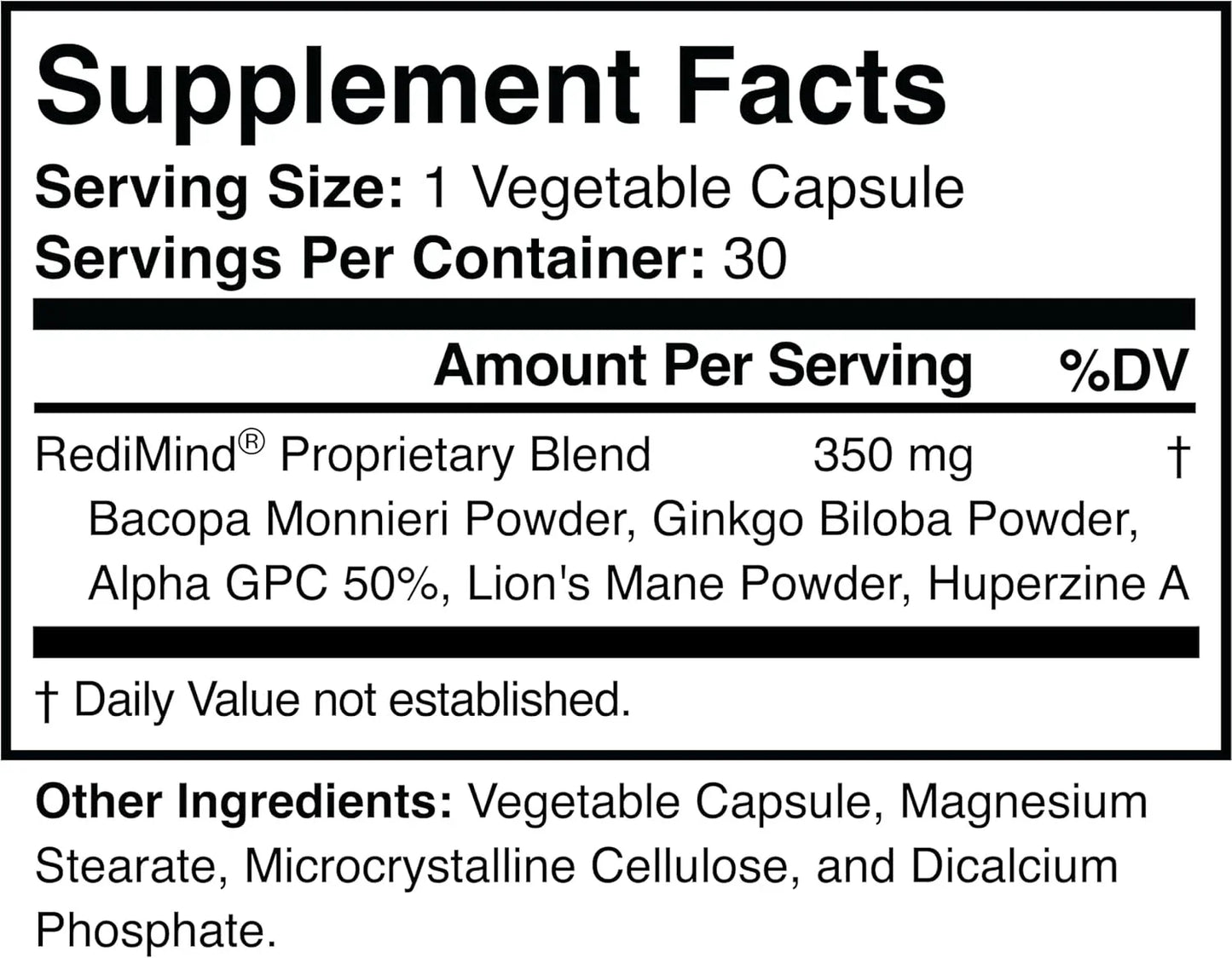 Cognitive Support Supplement for Memory, Focus & Mental Clarity | Non-GMO, Vegan & Gluten-Free Brain Health Formula Capsules