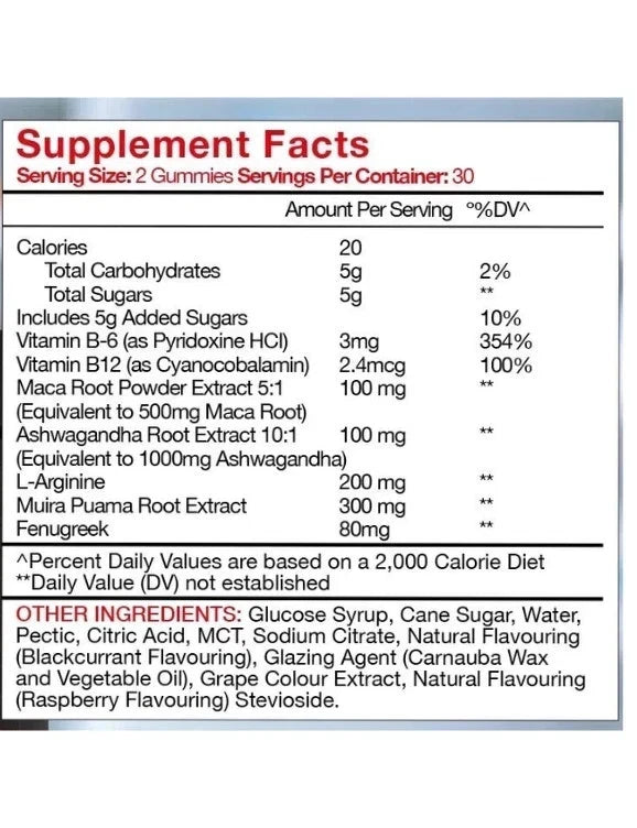 Stallion X , 60 Gummies, Supports performance, Max Serving , Boost Stamina.